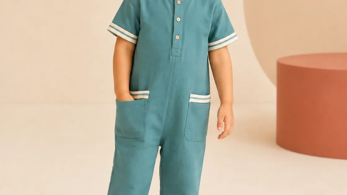 Two children in coordinated everyday kidswear in warm natural light